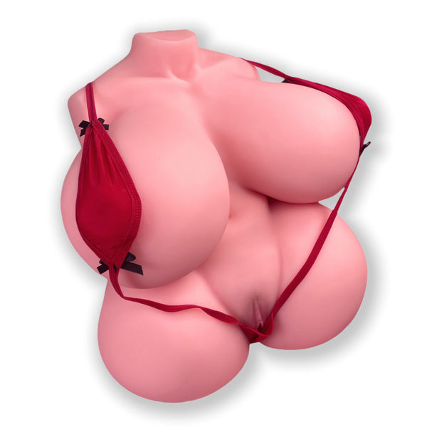 Lucy: Big Boobs Fantasy Sex Doll Torso with Nipple Penetration TPE Body