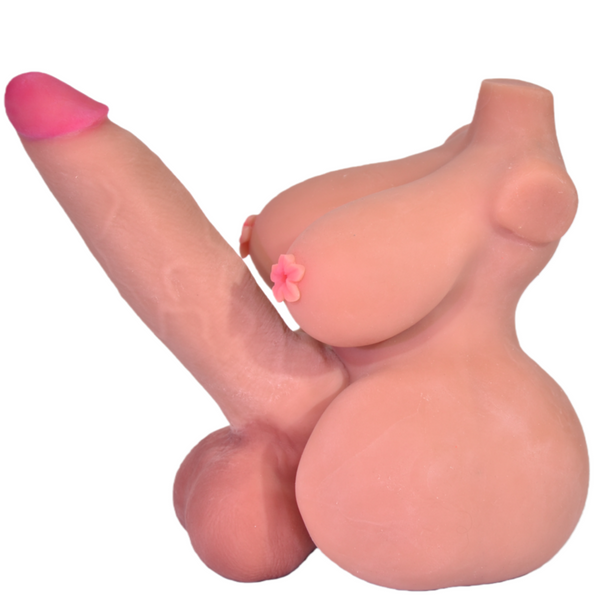 Sakura Futa Goddess: Futanari Sex Doll with Nipple Penetration, Dual Channel TPE Torso for Couples