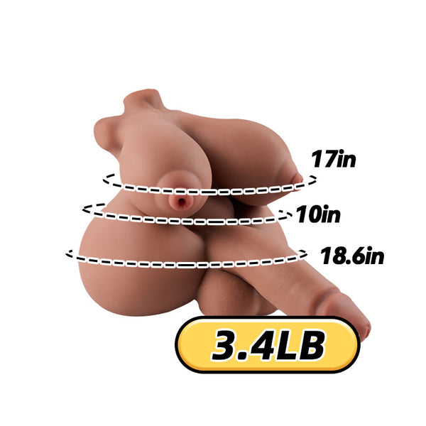 Ryo: Futanari Torso Sex Doll with Nipple Penetration and Urethra Insertion Hard Shaft Shemale Fantasy Toy